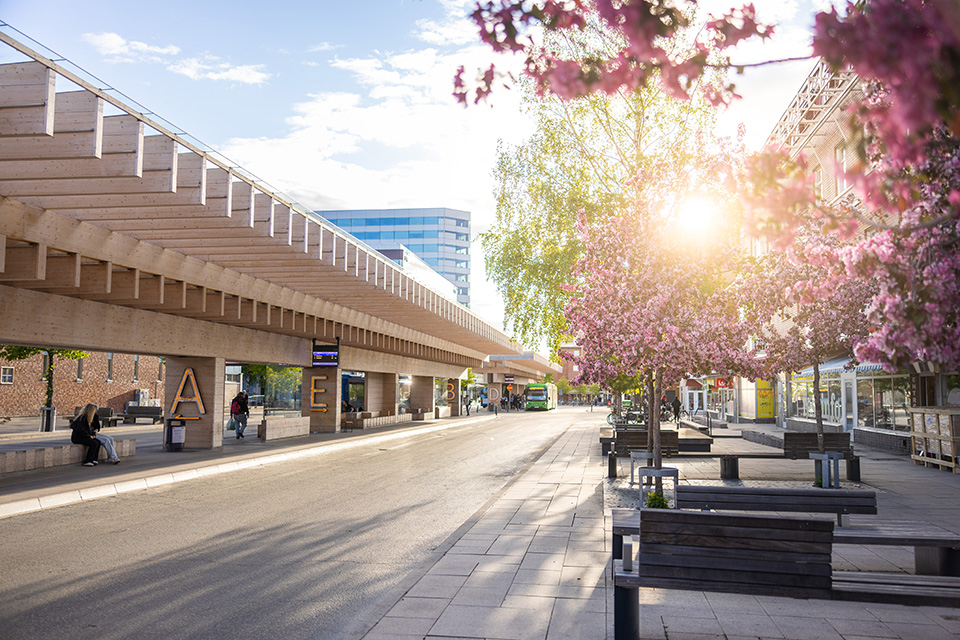 Image of Vasaplan, a hub for public transportation.