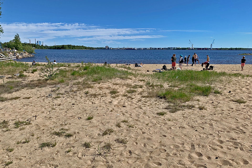 Stranden i Bredvik.