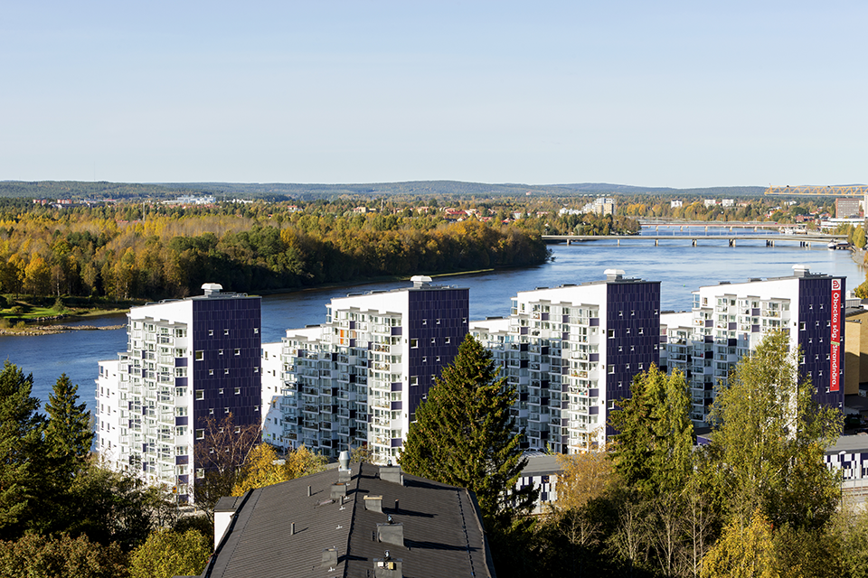 Image of the rental apartments in the district of Öbacka strand, Umeå.