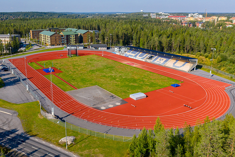 Campus friidrottsarena ovanifrån