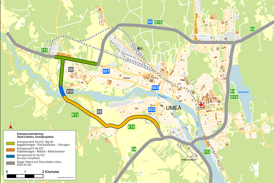 Plankarta över Umeåprojektet