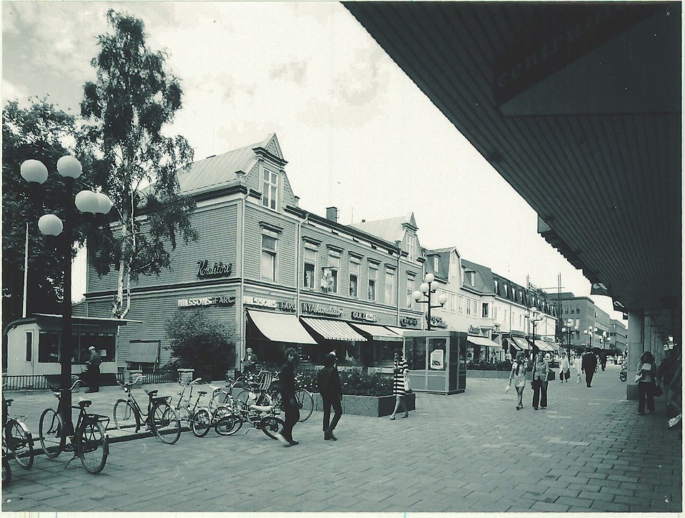 Gågatan, kvarteret Balder, augusti 1970.