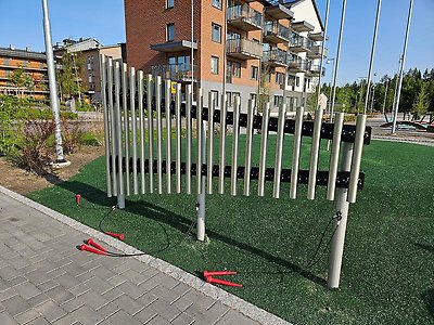Musikspel vid lekplatsen i Tomtebogård.