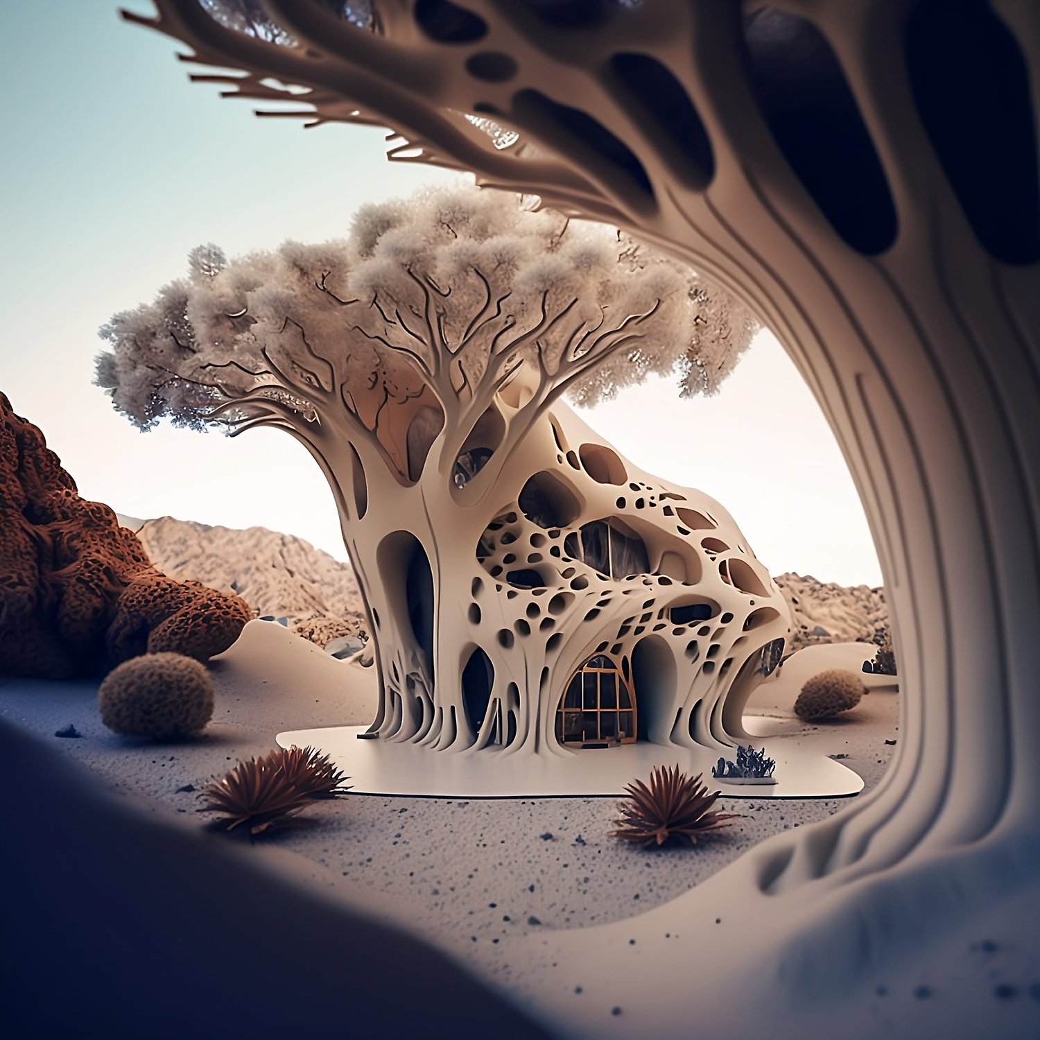 Conceptualized image of mycelium madness 