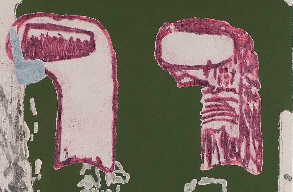 Detaljbild av abstrakt målning