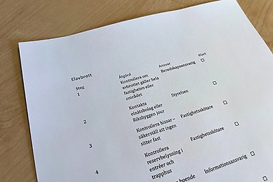 Checklista för elavbrott