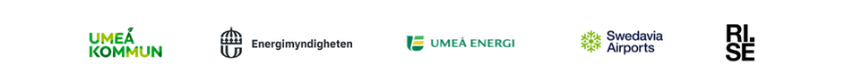 Bilden visar logotyper på på Umeå kommun, Byggnadsföretag och Företagarna