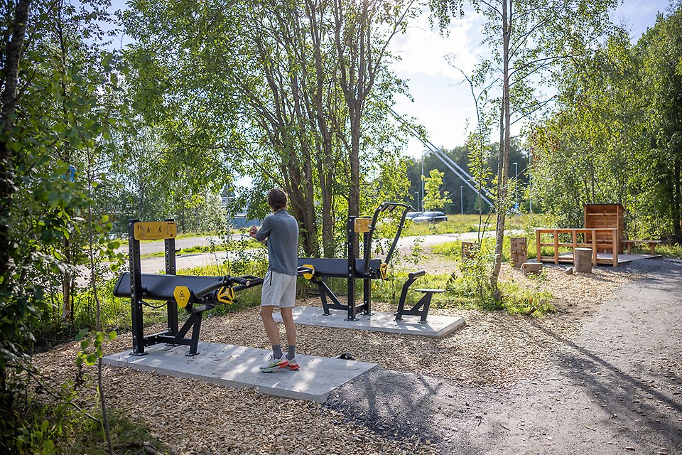 Gym vid Kvarnlunden.