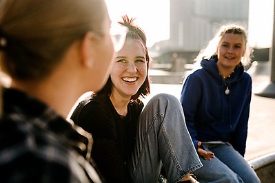 En grupp unga flickor