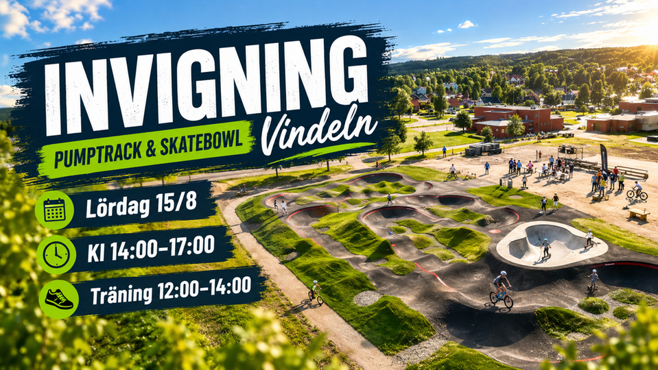 Information om Invigningsdatum av en pump-track i Vindeln